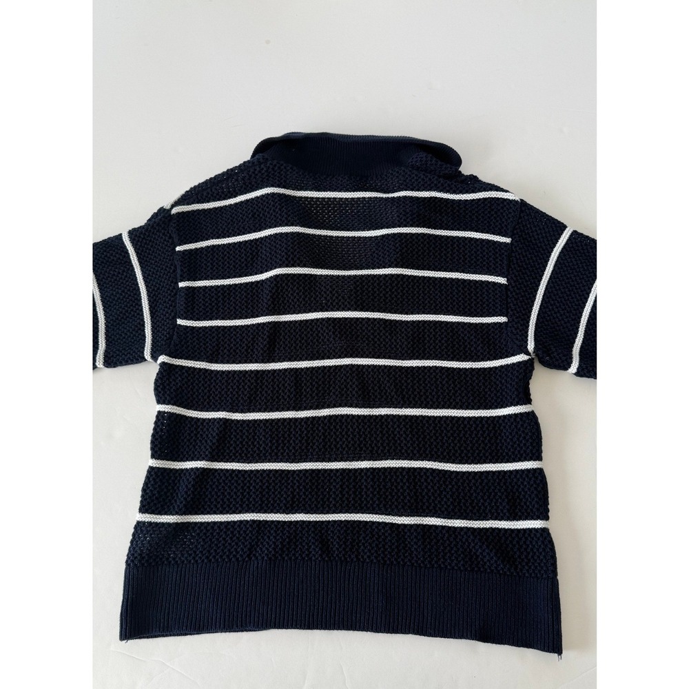 Old Navy Womens Crochet Knit Polo Sweater Lot 2 Short Sleeve Large - Picture 9 of 13
